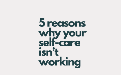 Creating a Self-Care Strategy that Works